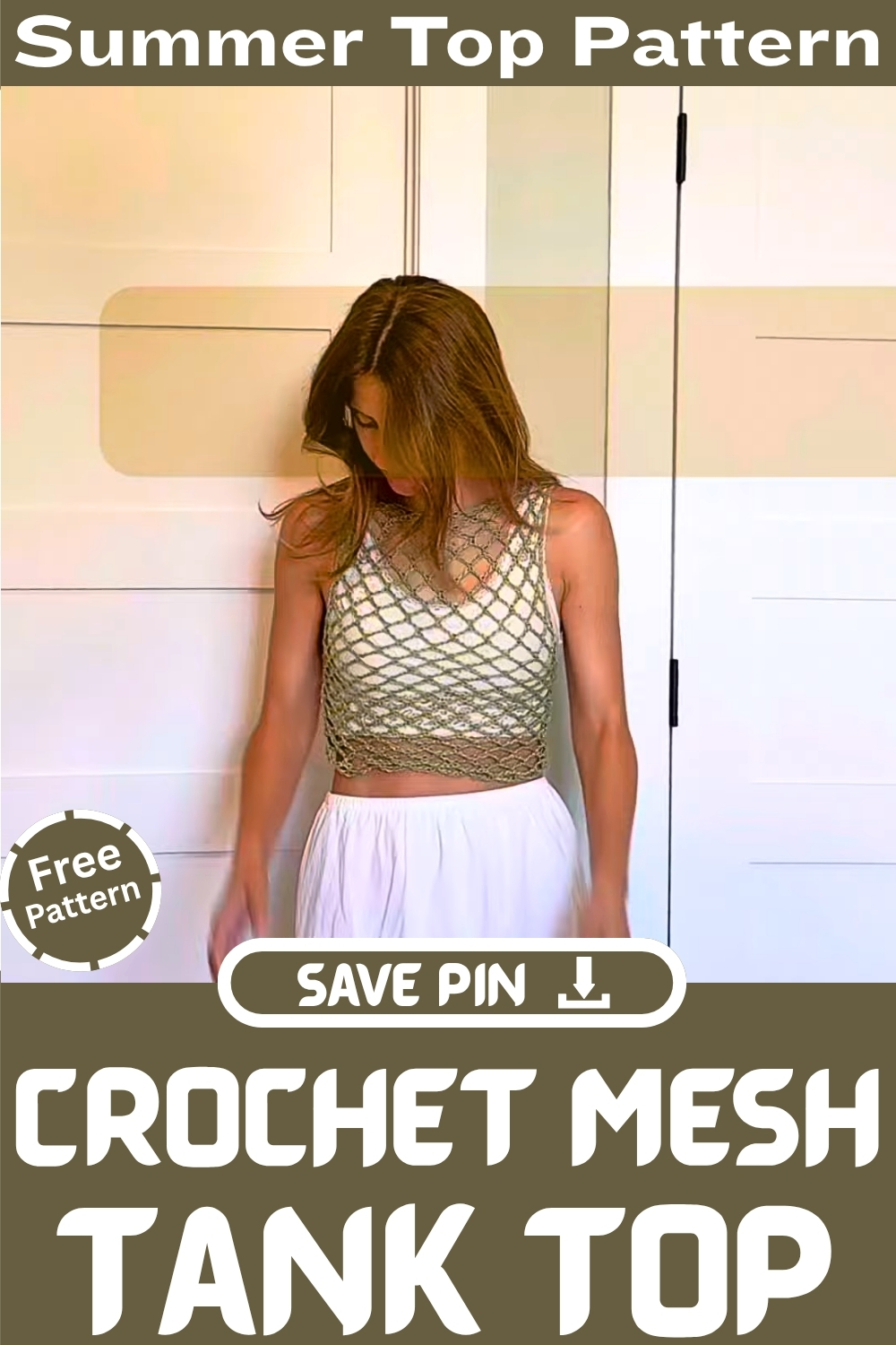 Crochet Mesh Tank Top Summer Top Pattern