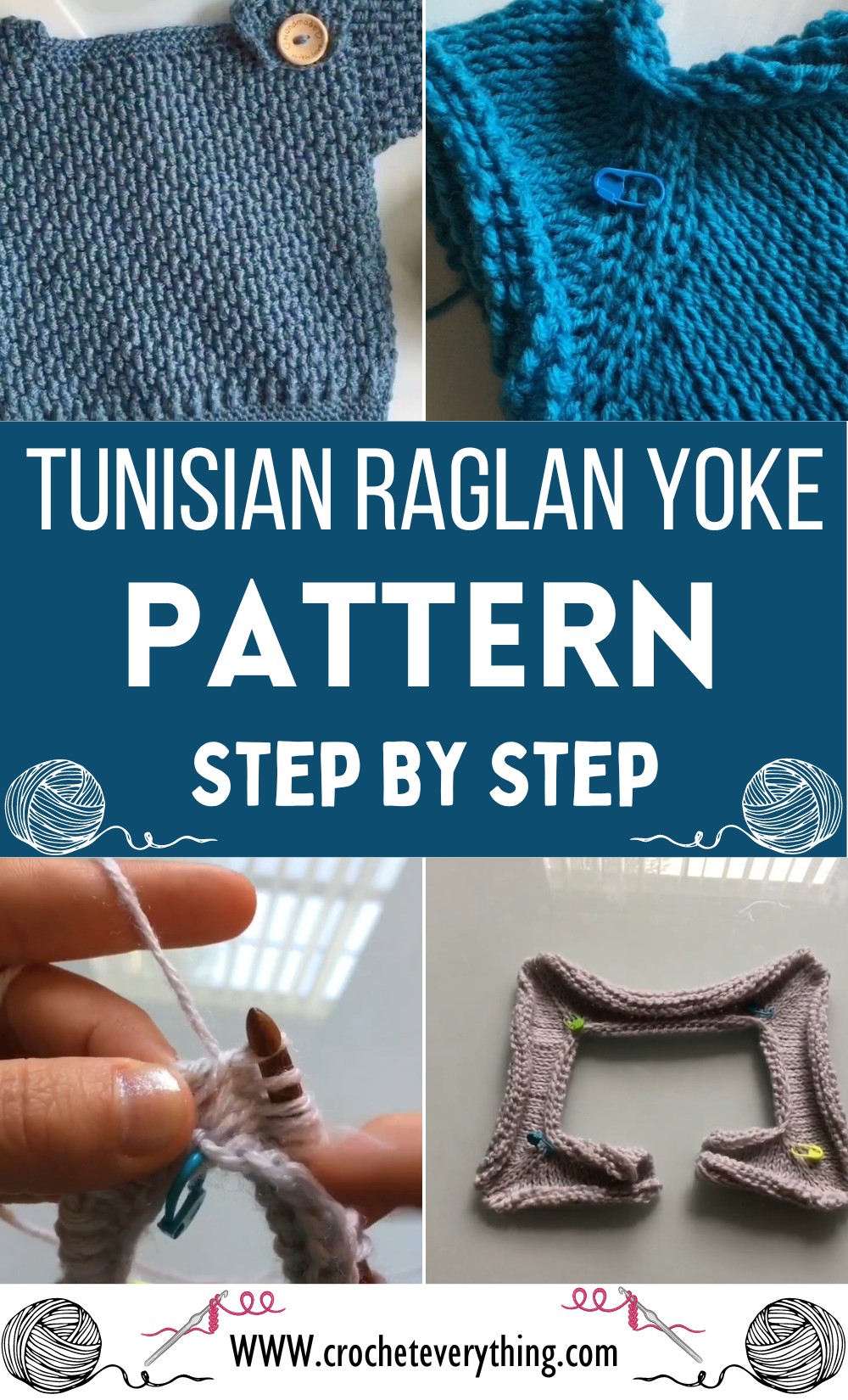 Crochet Tunisian Raglan Yoke