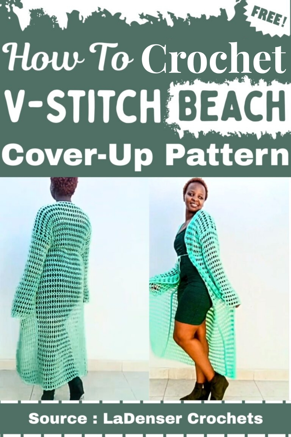 Crochet V-Stitch Beach Cover-Up Pattern
