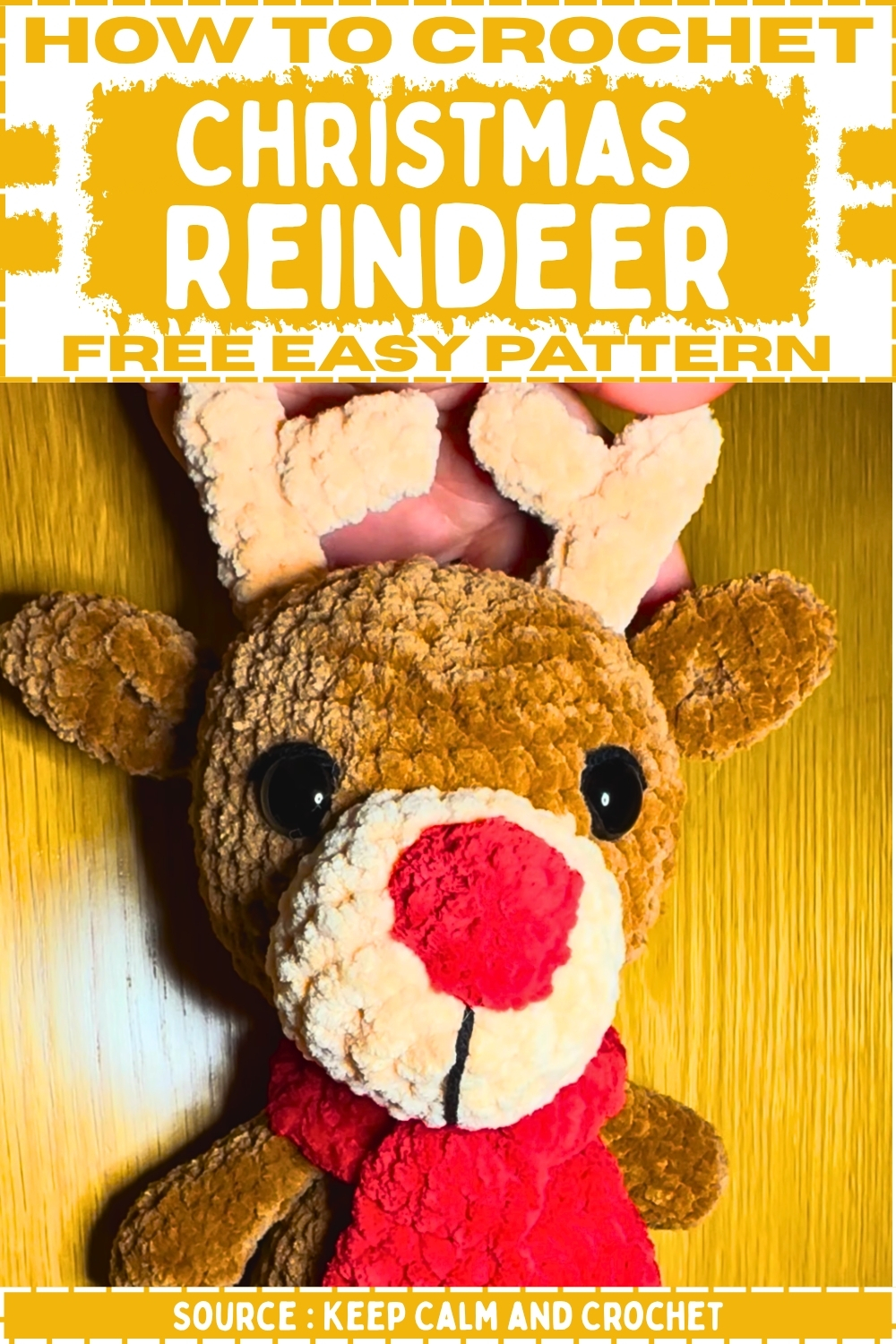 Crochet Christmas Reindeer Free Easy Pattern