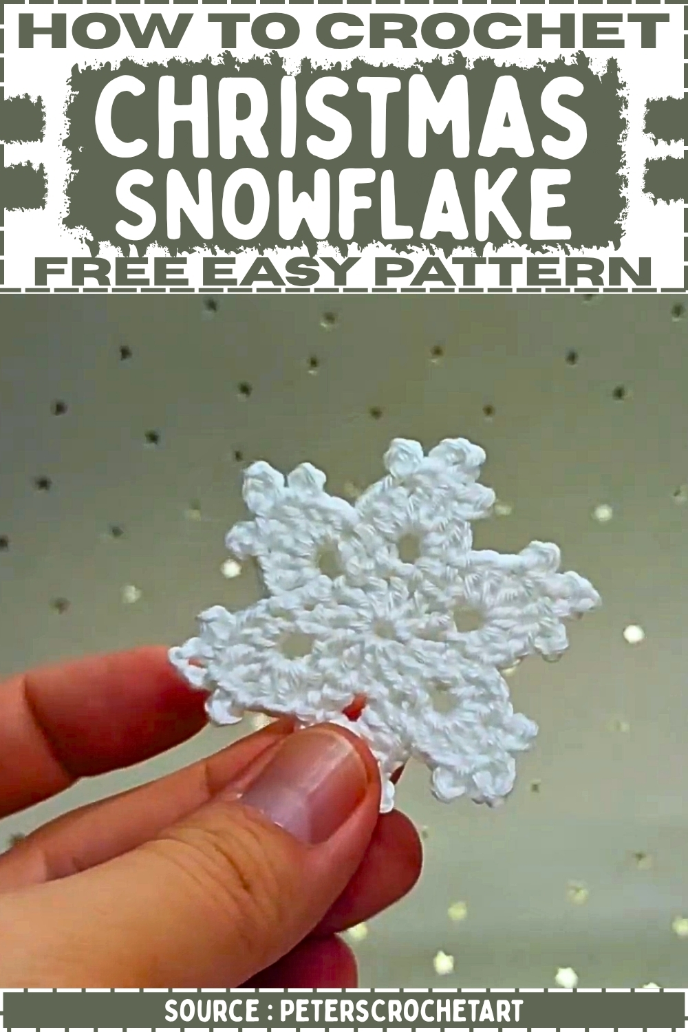 Crochet Christmas Snowflake Free Easy Pattern