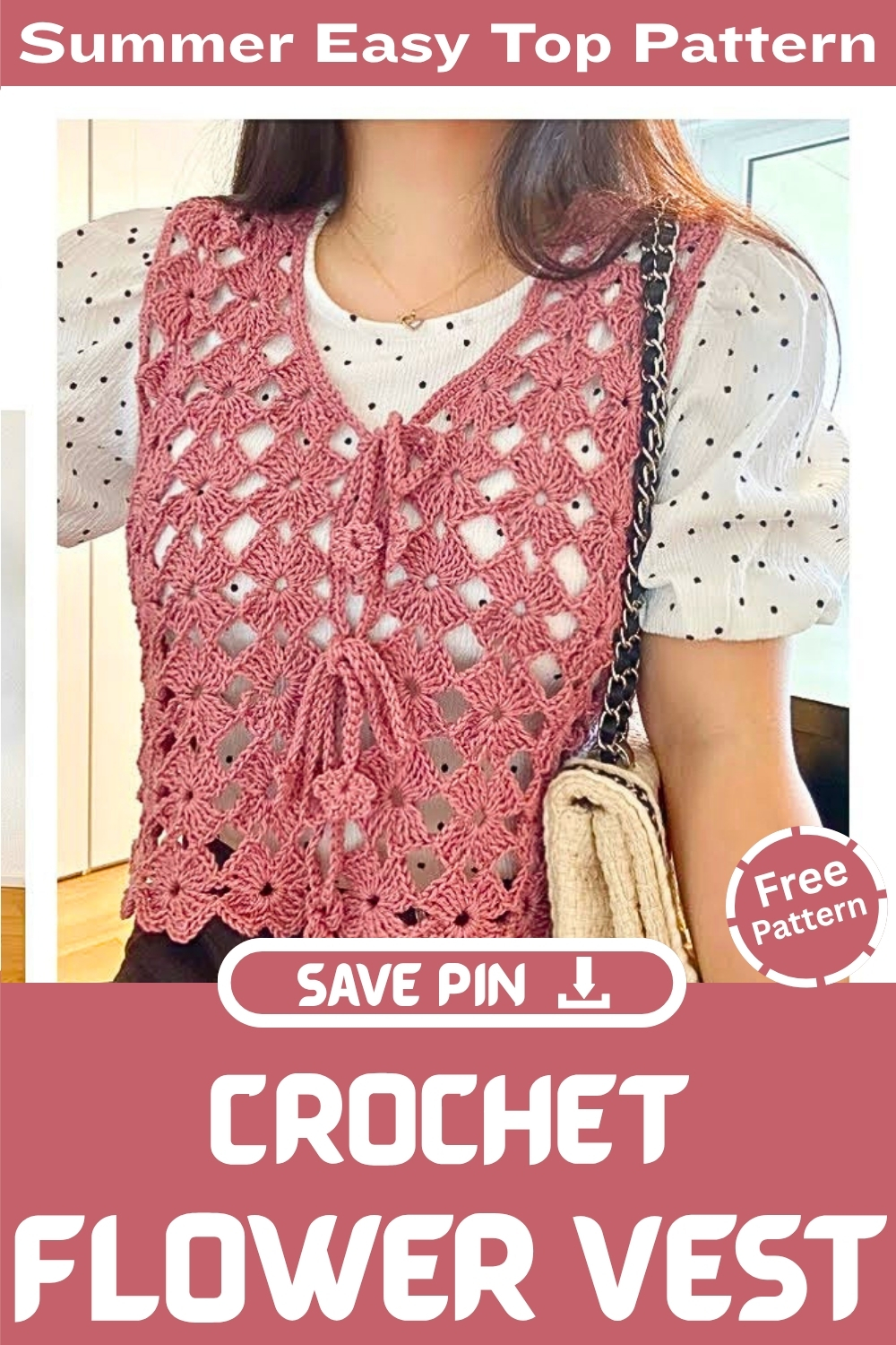 Crochet Flower Vest Summer Easy Top Patter