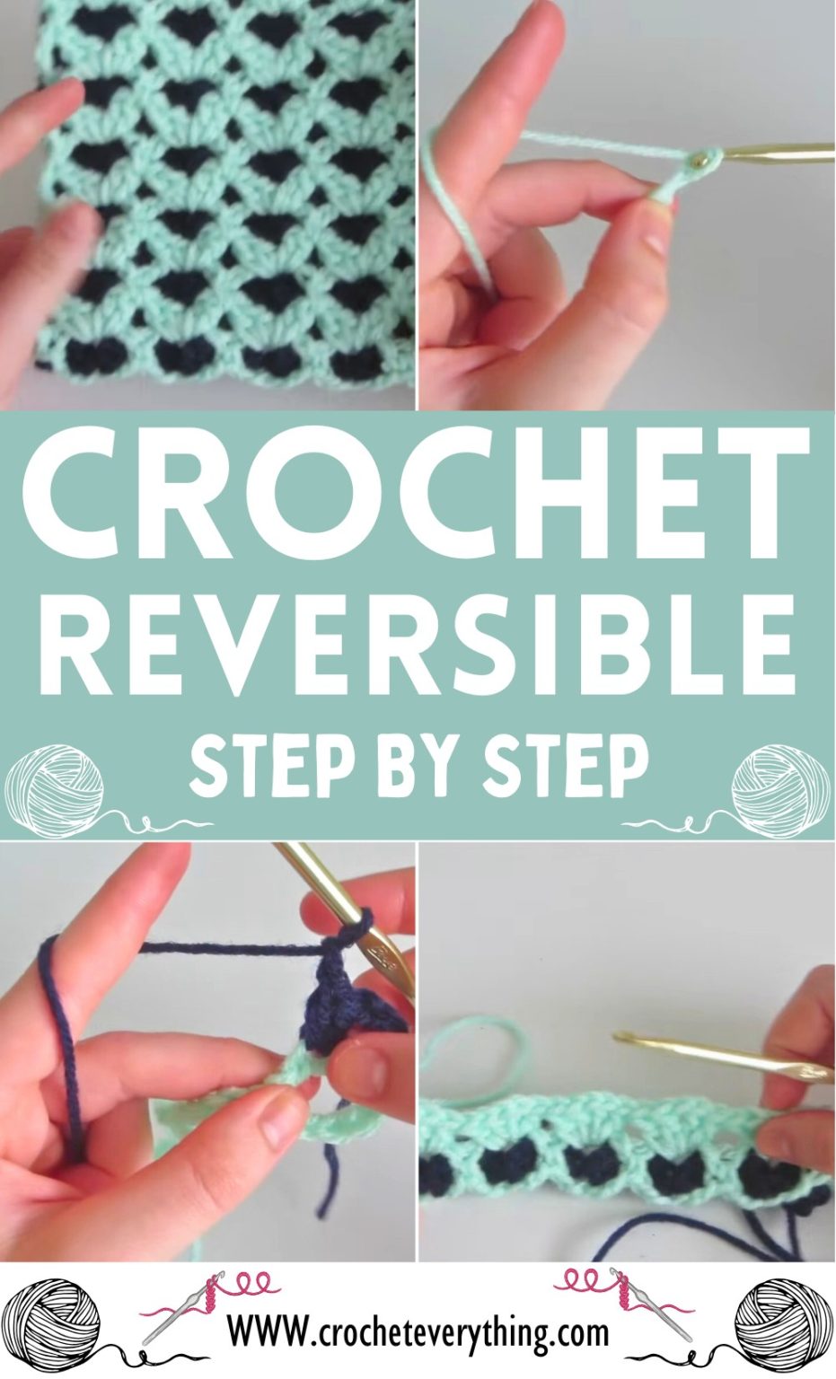 Unique Simple Easy Crochet Reversible Pattern - Crochet Everything