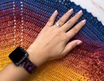 Crochet crescent Shawl pattern 5