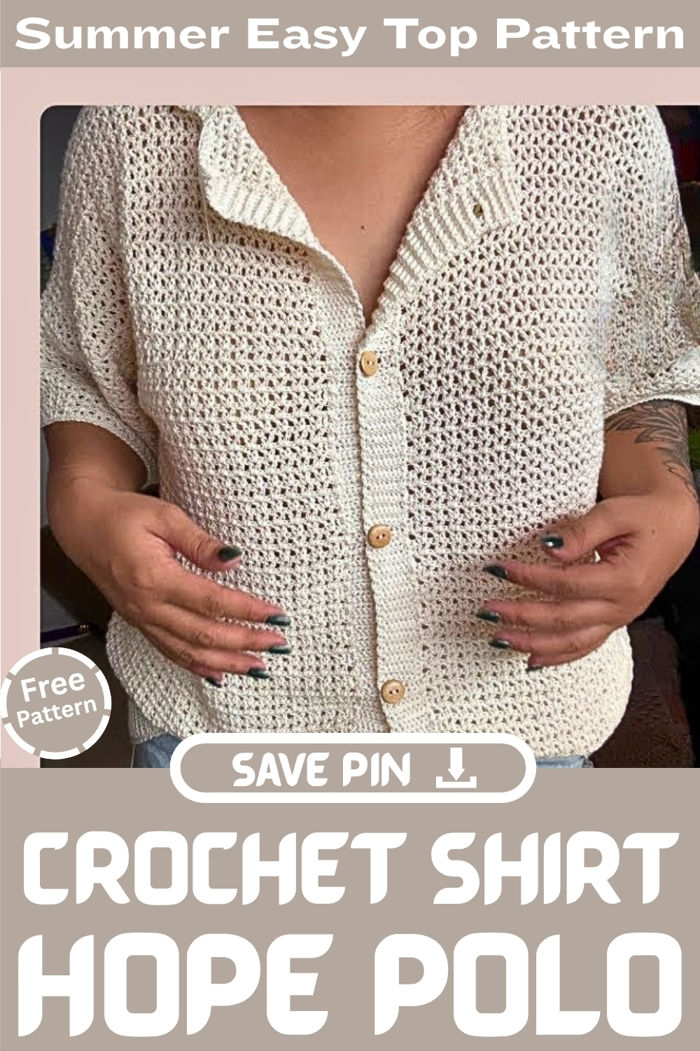Crochet Shirt Hope Polo Summer Easy Top Patter