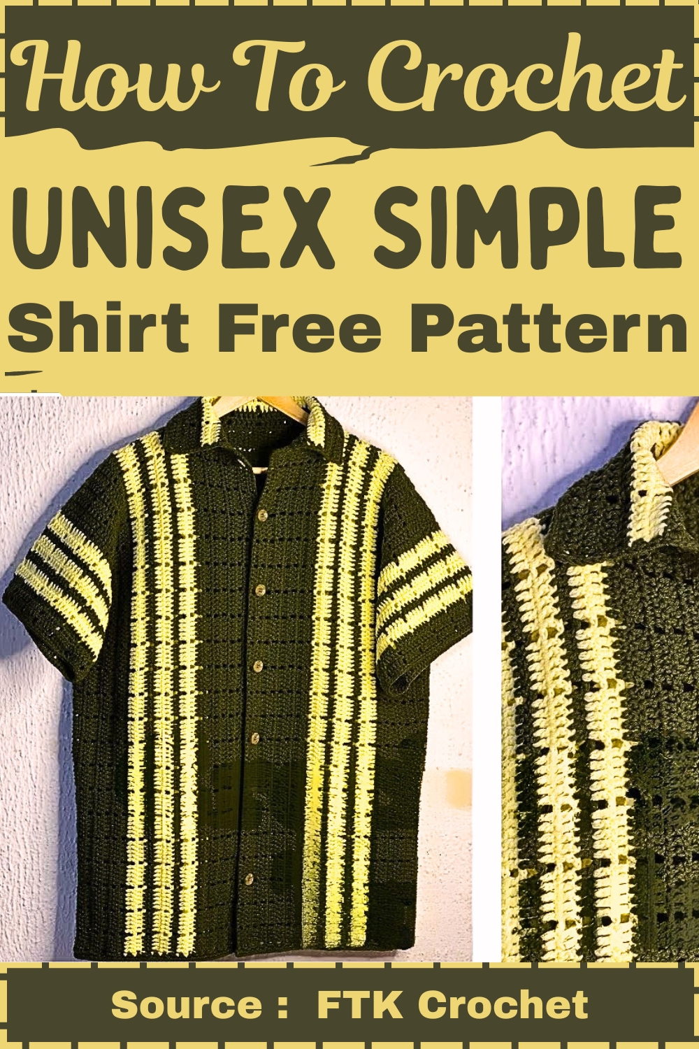 Crochet Unisex Simple Shirt Free Pattern