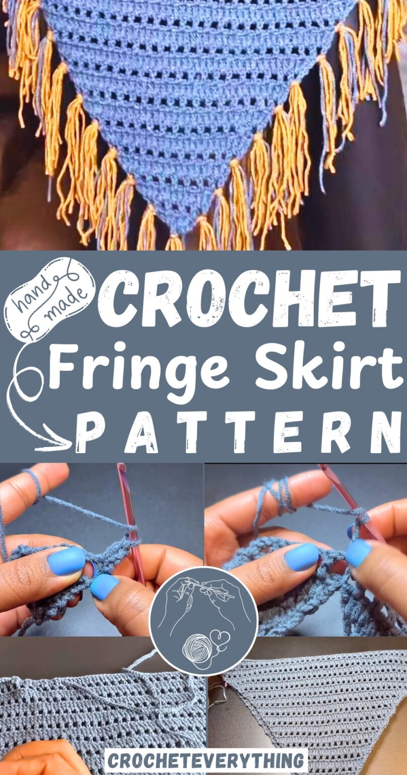 Fringed Crochet Cotton Midi Skirt - Chocolate