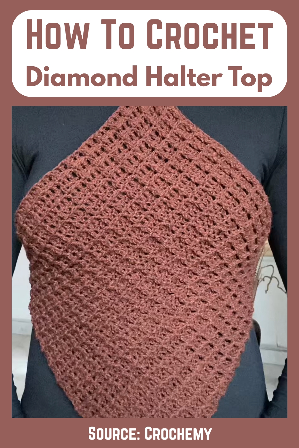 How To Crochet Waffle Diamond Halter Top