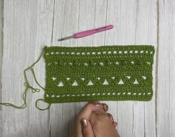 Crochet Rectangular Shawl pattern 5