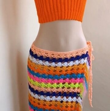 Crochet Rainbow Skirt pattern 4
