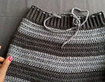 Crochet fitted striped Pants pattern 5