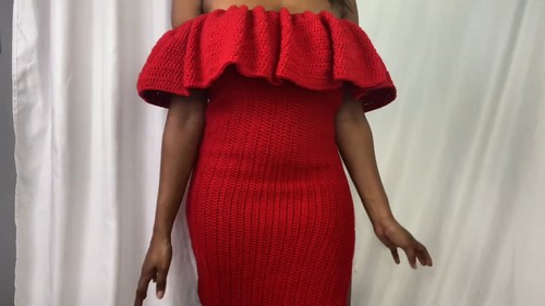 Crochet Ruffle Dress Pattern 5