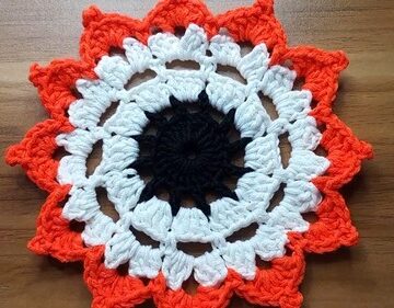 Crochet halloween coaster 6
