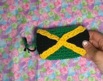 Crochet Jamaican Flag Applique pattern 5