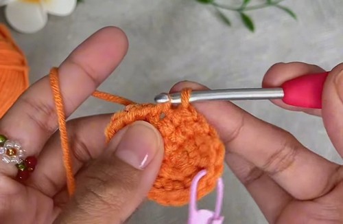 Crochet Crab Pouch bag pattern 2