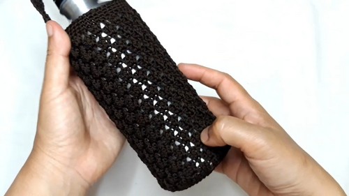 Crochet Water Bottle holder pattern 8