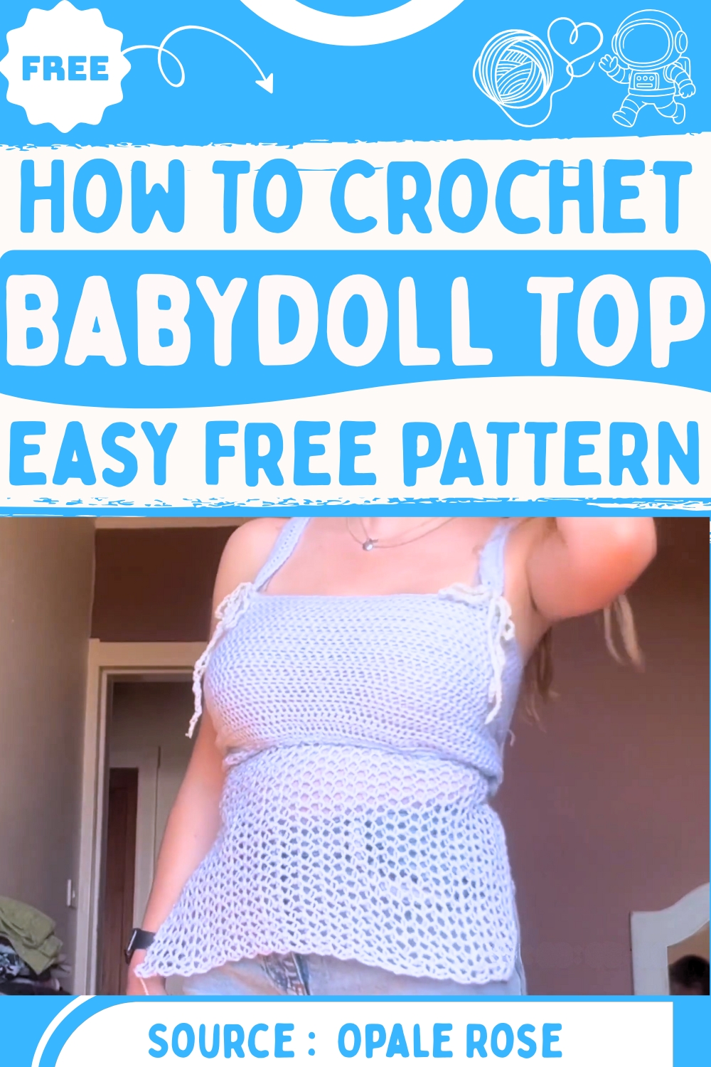 Chrochet BabyDoll Top Easy Free pattern