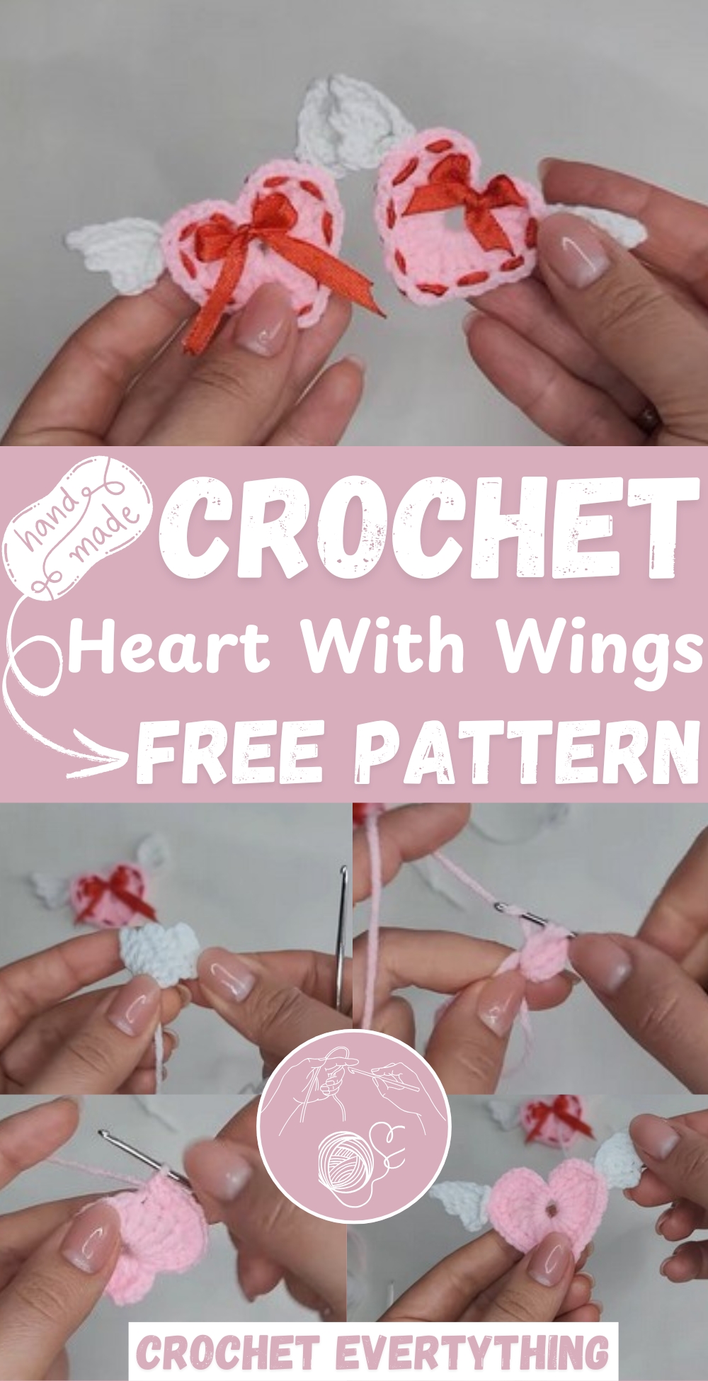 unique Crochet Heart With Wings pattern