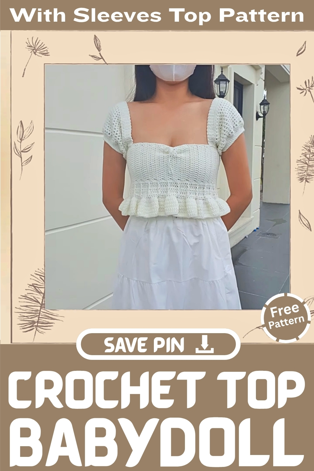 Crochet Top Babydoll With Sleeves Top Pattern