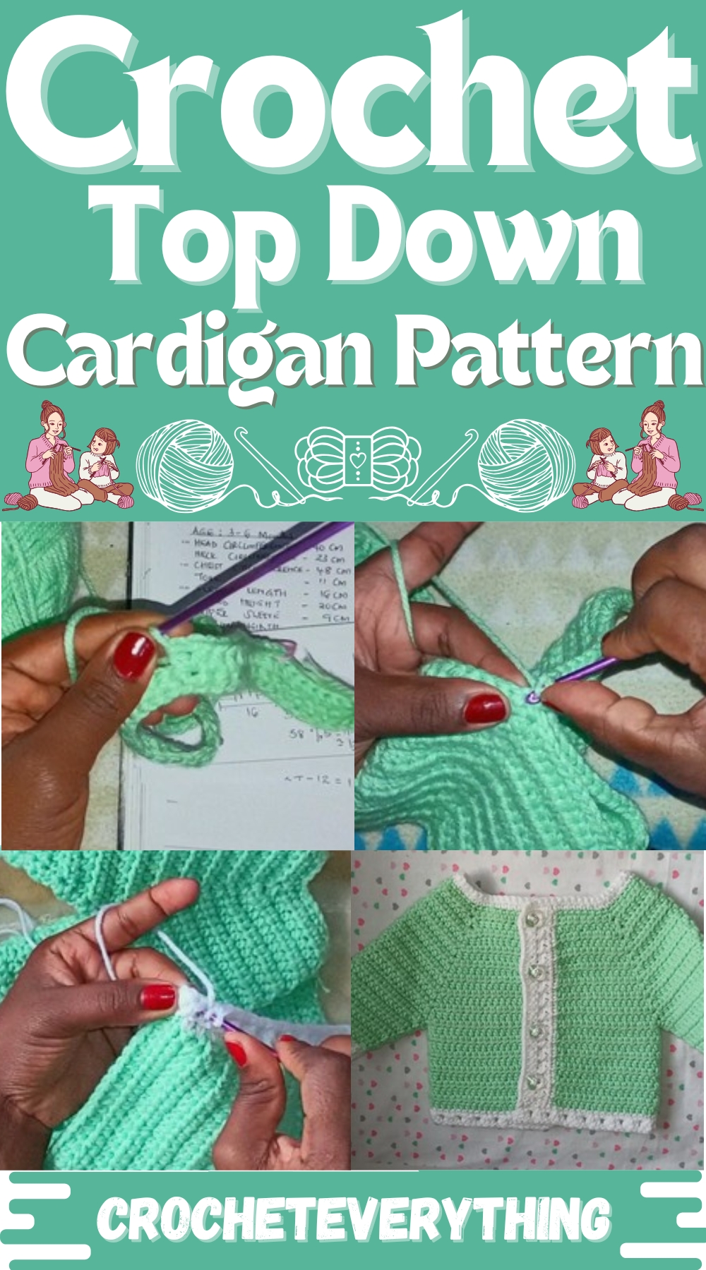 Crochet Top Down Cardigan Pattern