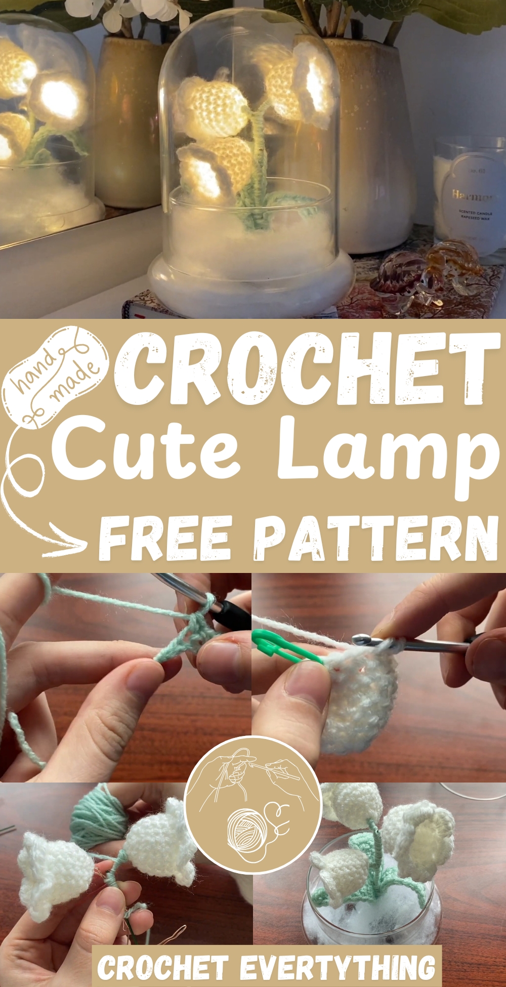 Crochet cute lamp pattern
