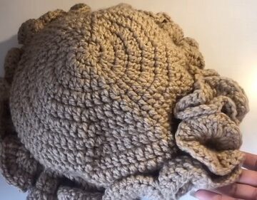 Crochet Ruffle Hat pattern 5