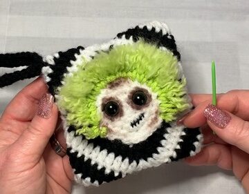 Crochet Beetlejuice Wrist Wallet 5