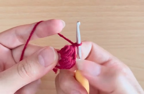 Crochet Strawberry Keychain Pattern 1