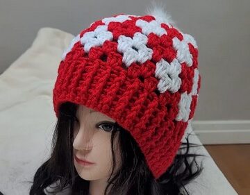 Crochet Granny Diamond Stitch Hat Pattern 4