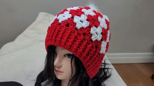 Crochet Granny Diamond Stitch Hat Pattern 4