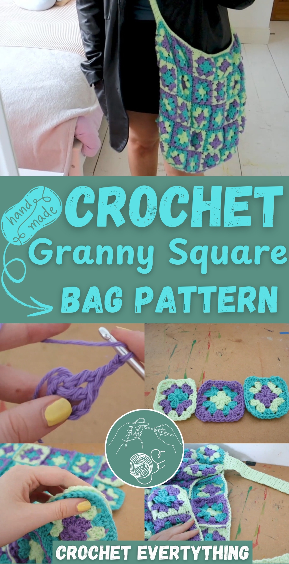 Crochet Granny Square Bag pattern