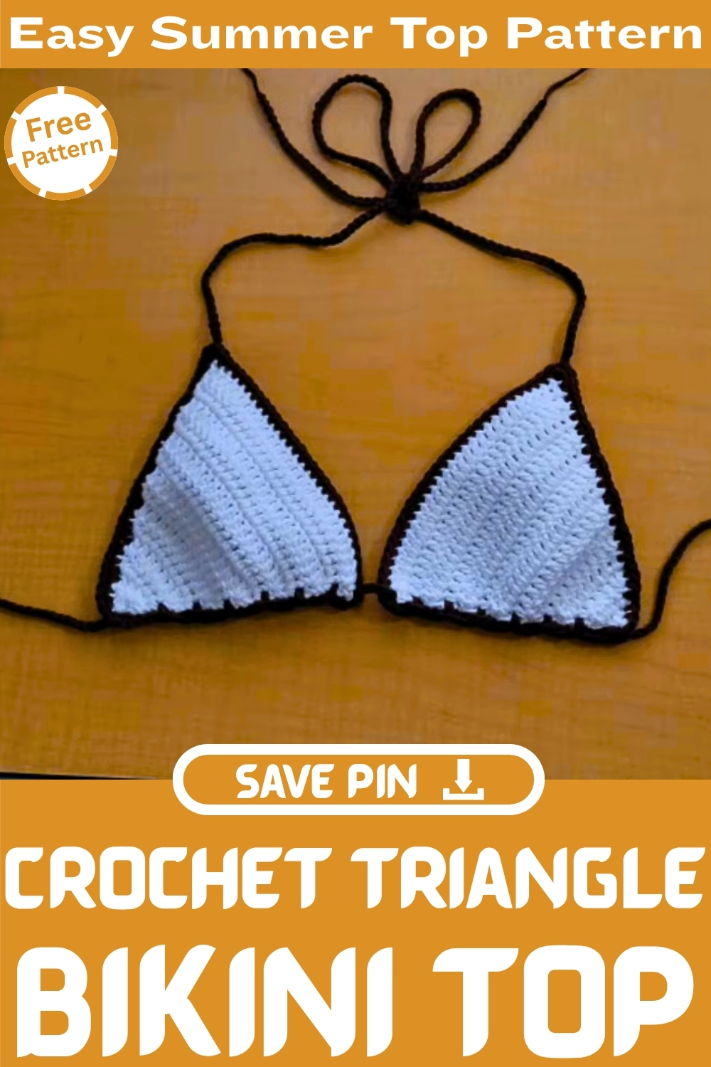 Crochet Triangle Bikini Top Easy Summer Top Pattern