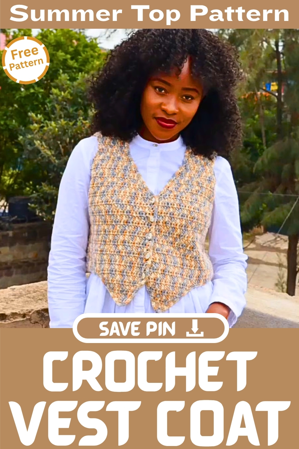 Crochet Vest Coat Summer Top Pattern