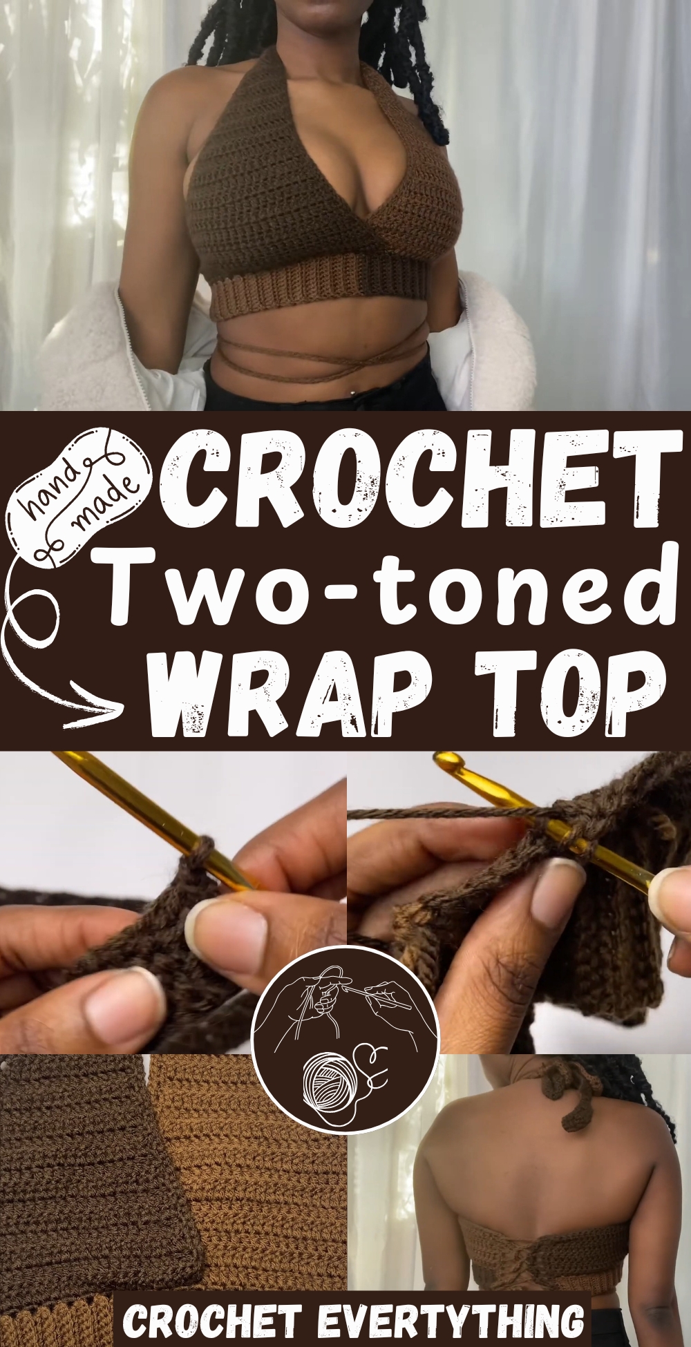 Crochet two toned Wrap Top Tutorial