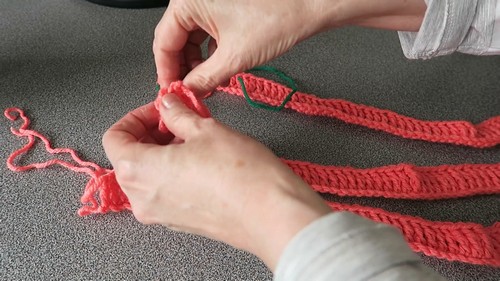 Crochet braided Hairband Tutorial 2