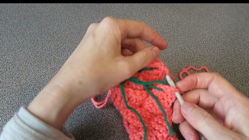 Crochet braided Hairband Tutorial 3
