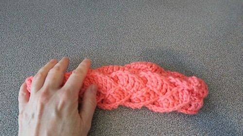 Crochet braided Hairband Tutorial 4