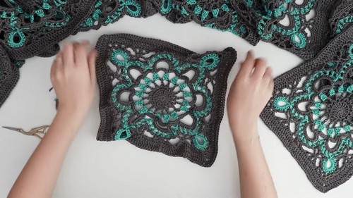 Easy Crochet Square Lace Top pattern 3