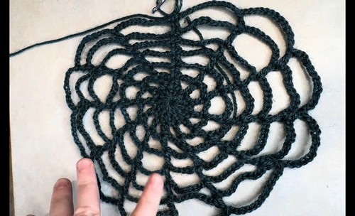 Easy Crochet Spiderweb Top pattern 2