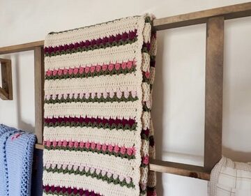 Easy Crochet Flower Blanket pattern 5