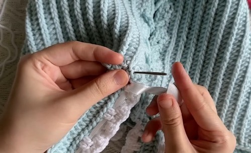 Easy Crochet Ribbon Top pattern 4