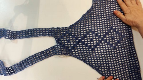 Easy Crochet Mesh Vest pattern 2