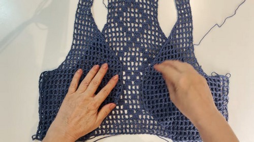 Easy Crochet Mesh Vest pattern 3