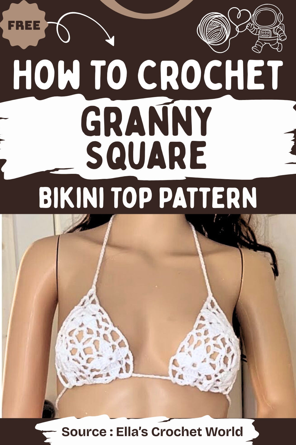 Chrochet Granny Square BIkni pattern