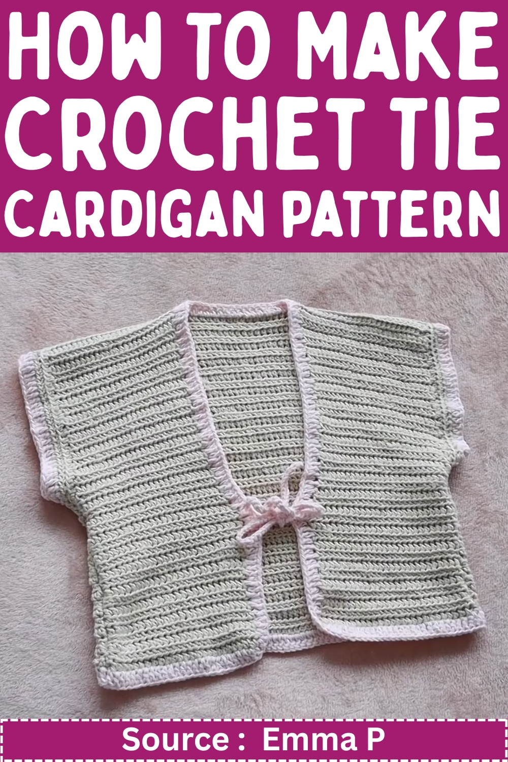 Crochet Tie Cardigan