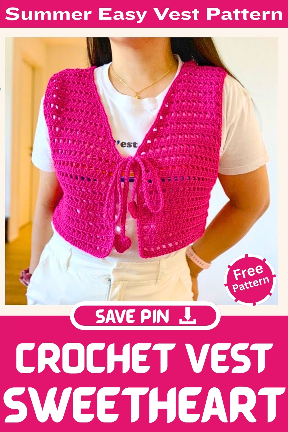 Crochet Vest Sweetheart Summer Easy Vest Pattern