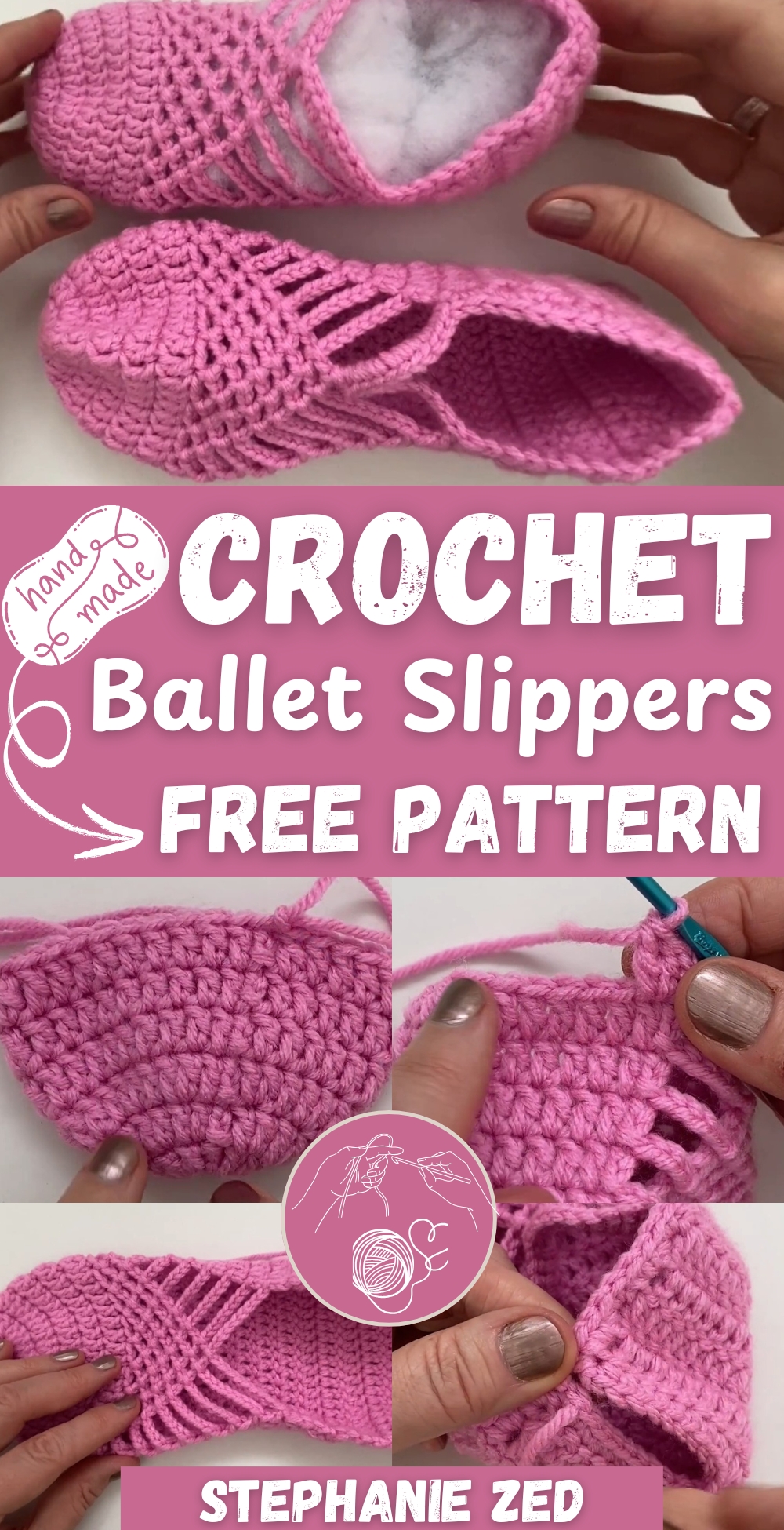Easy Crochet Ballet Slippers pattern