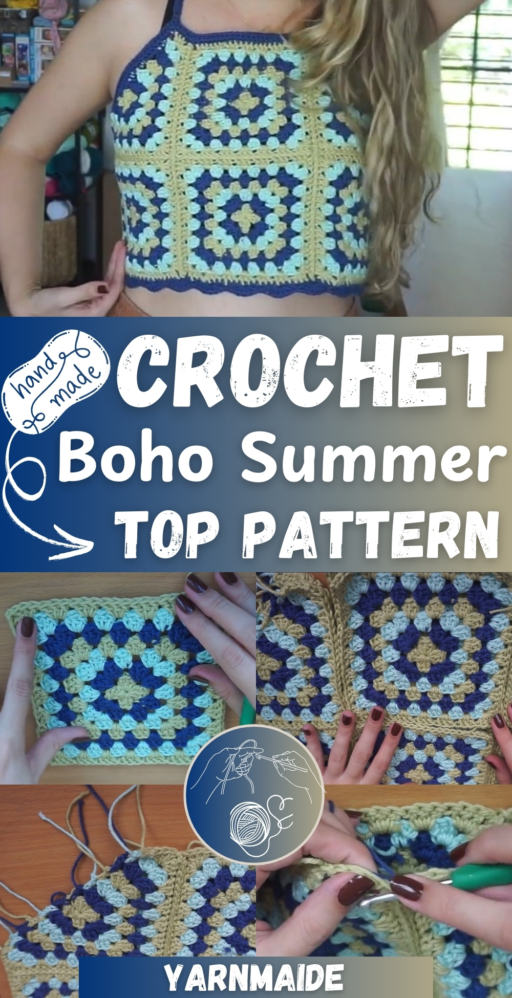 Easy Crochet Boho Summer Top pattern