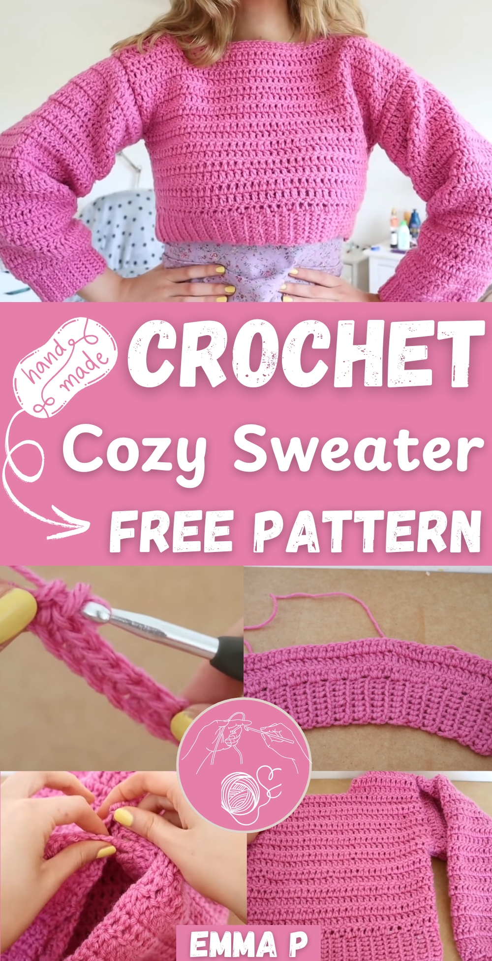 Easy Crochet Cozy Sweater pattern