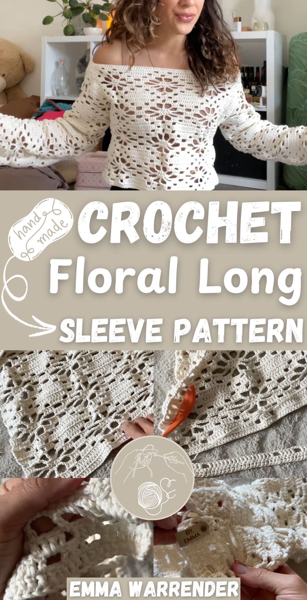 Easy Crochet Floral Long Sleeve pattern